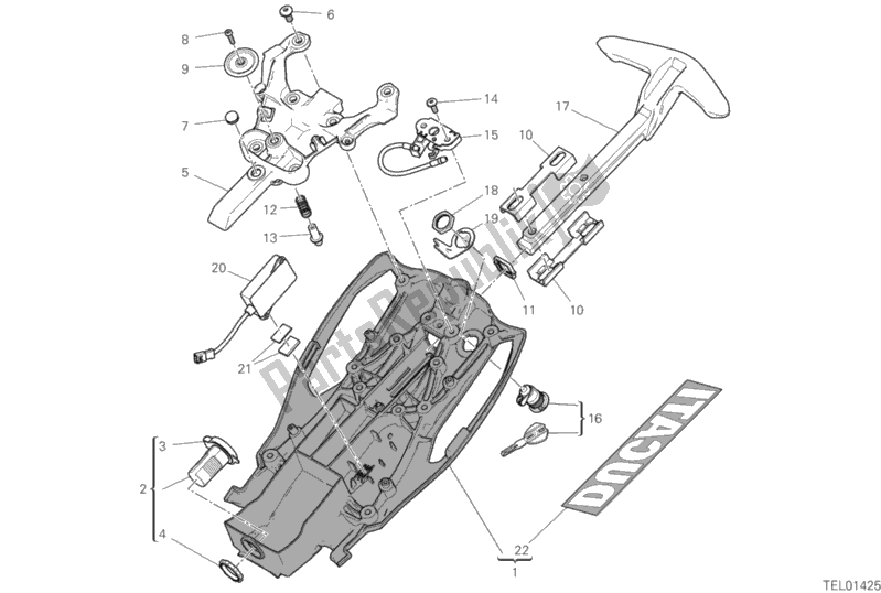 Tutte le parti per il 32c - Armadietto del Ducati Diavel 1260 S USA 2020